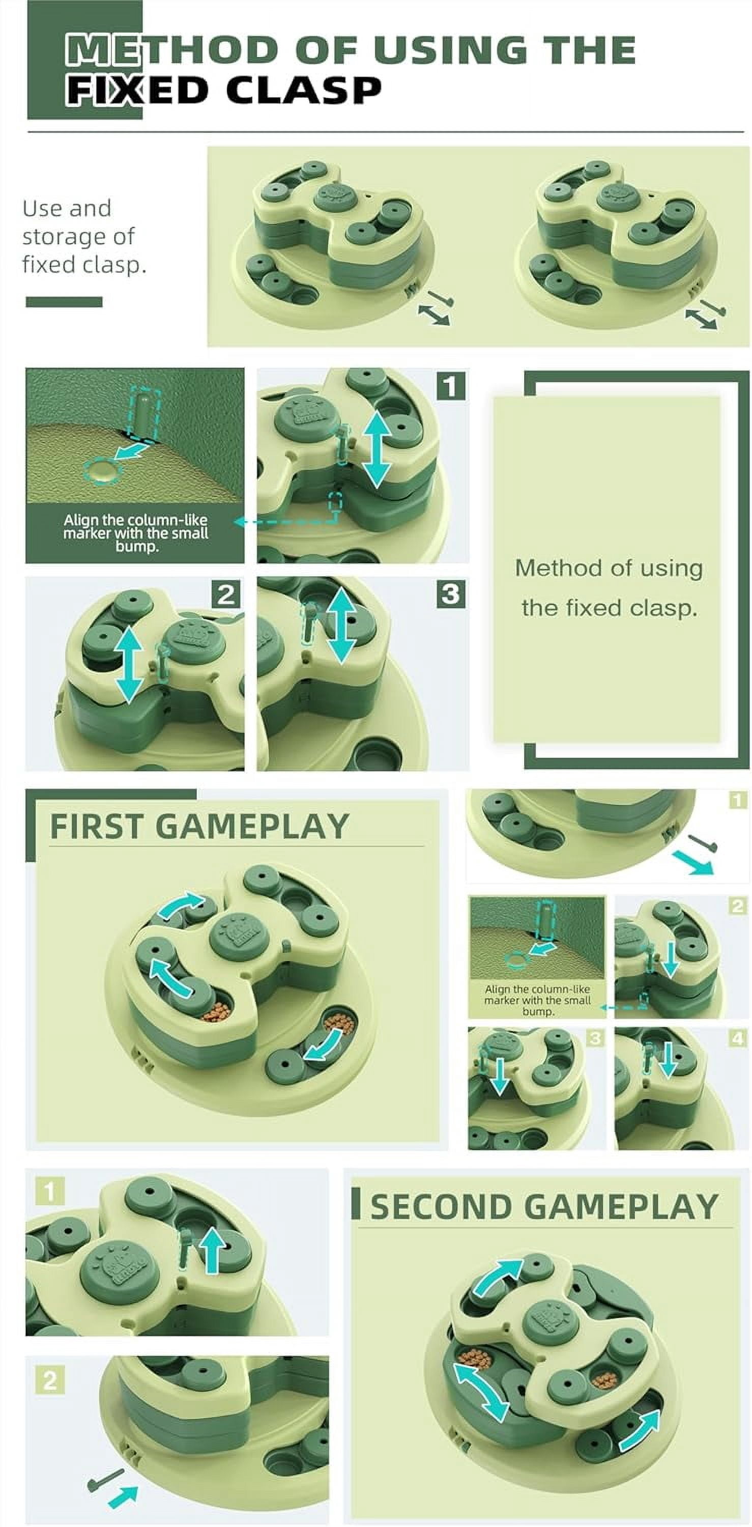 KADTC Dog Puzzle Toy, Large Size, 3 Levels of Step-by-Step Challenge, 3 Ways to Play Beginner to Advanced Slow Feeder & Mental Stimulation for Dogs Enrichment Toys