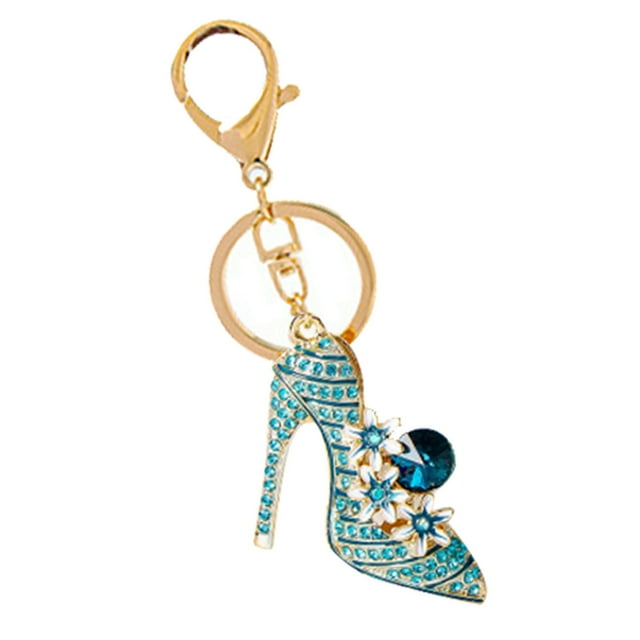DPTALR Diamond Inlaid High-Heeled Shoes Lovely Key Chain Bag Car Key Ring Pendant