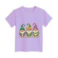 thumbnail image 4 of Hessimy Girls Short Sleeve Tops Casual Crewneck T Shirts Kids Babydoll Tunic Tees Blouses(Purple,5-6 Years), 4 of 4