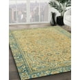 thumbnail image 3 of Ahgly Company Machine Washable Indoor Rectangle Abstract Dark Moccasin Green Area Rugs, 2' x 4', 3 of 7