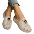 thumbnail image 4 of Willtoo Backless Loafers for Women Woven Backless Loafers Slip on Round Toe Mesh Loafer Mules Open Back Slide in Comfortable Breathable Casual Outdoor Walking Shoes Trendy Summer Beach, 4 of 6