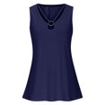 thumbnail image 6 of Tank Tops for Women V Neck Eyelet Cutout Strappy Summer Going Out Tops, 6 of 6