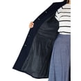 thumbnail image 5 of Agnes Orinda Women's Plus Size Winter Outerwear Single Breasted Long Coat 4X Dark Blue, 5 of 7