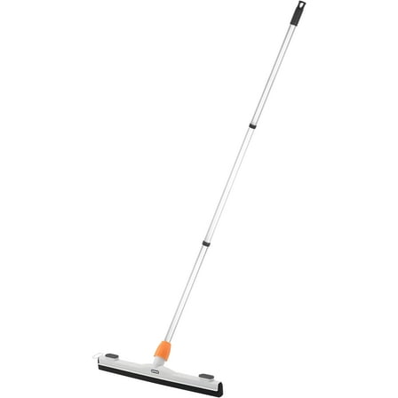 Superio Floor Squeegee for Concrete, Tile, Laminate, Bathroom Floor - 48" Handle - 18" Foam Window Squeegee