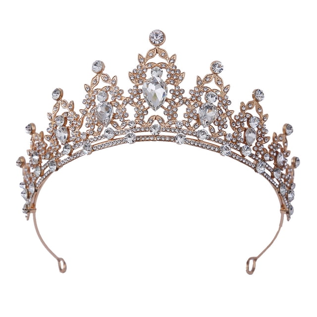Corona de boda con diamantes de imitación, diadema para niñas, princesa, fiesta de cumpleaños, accesorios de boda nupcial, regalo navideño para mujeres y niñas