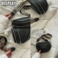 thumbnail image 5 of Bum Bags for Women Crossbody Bag, Trendy Crescent Shoulder Bags Spacious Fanny Packs Sling Bag Half Moon Purse, with Adjustable Strap, Black, 5 of 7