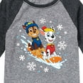 thumbnail image 3 of Paw Patrol - Chase Marshall Sledding - Toddler And Youth Raglan Graphic T-Shirt, 3 of 6