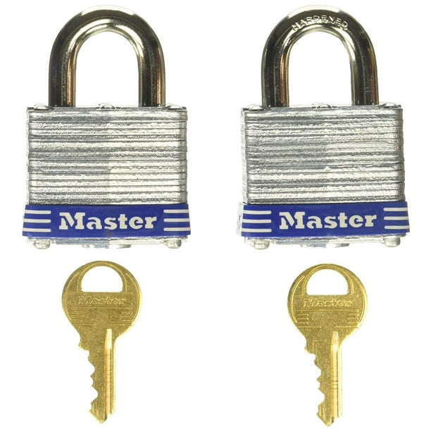 Master Lock 3T 19/16Inch Wide KeyedAlike Padlock, 9/32Inch Shackle