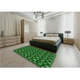 thumbnail image 4 of Ahgly Company Indoor Rectangle Patterned Deep Emerald Green Area Rugs, 2' x 3', 4 of 6