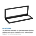 thumbnail image 4 of Uxcell Floating Frame Display Holder Stand Box for Necklace Bracelet Black 11.81 x 4.33 x 0.79 inch, 4 of 5