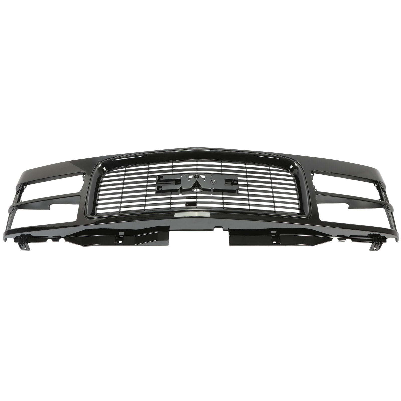 ECOTRIC Black Front Bumper Grille Grill Assembly Shell And Insert Compatible with GMC C/K Truck 1994-2000 Suburban/Yukon 1994-1999 w/Composite Headlights Replacemnt For GM1200357 