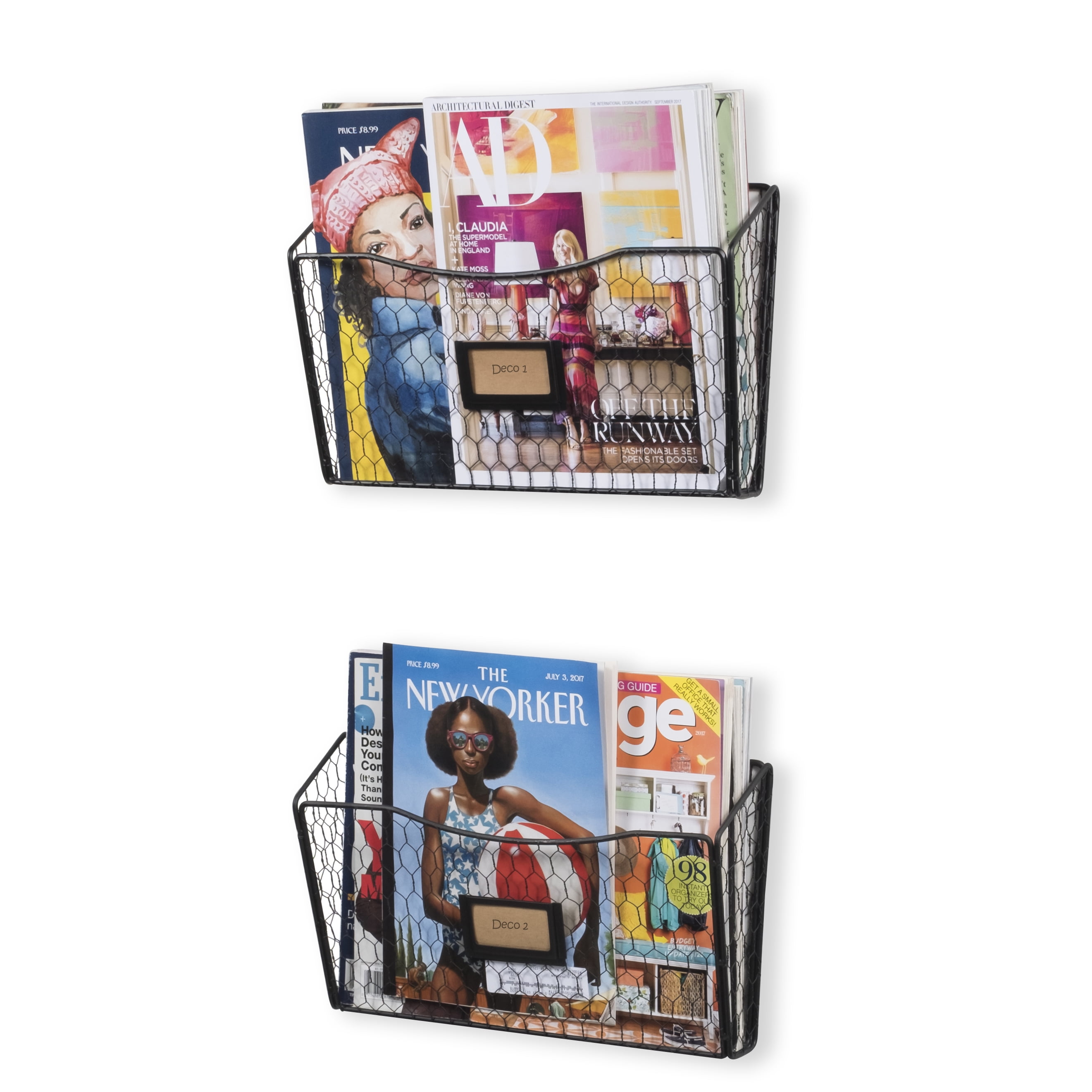 Wall Mount Magazine Rack And File Folder Holder Office Supplies