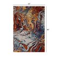 thumbnail image 2 of 5â€™ x 7' Brown and Blue Collision Area Rug, 2 of 8