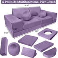 thumbnail image 3 of Corduroy Giant Bean Bag Chair Bed, Convertible 2-in-1 Floor Sofa Couch Bed with Washable Cover, Large Beanbag for Adults/Kids, Purple, 3 of 7