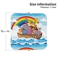 thumbnail image 2 of Naloa Rainbow Animals on Noah's Ark Coasters for Set of 4 - PU Leather Coasters, Coasters for Table Cup Tea Coffee Beer, Decorative for Kitchen Homedecor (Round), 2 of 6