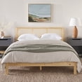 Shop Walker Edison Boho Solid Wood and Rattan Paneled Queen Bedframe ...