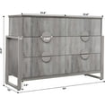 thumbnail image 6 of LGHM 6 Drawer Dresser, Chest of Drawers for Bedroom Living Room, Gray, 6 of 9