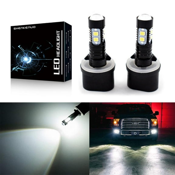 Fit for Chevrolet Trailblazer 2002-2009 880 LED Fog Light Drving Bulbs 6000K White,SHENKENUO