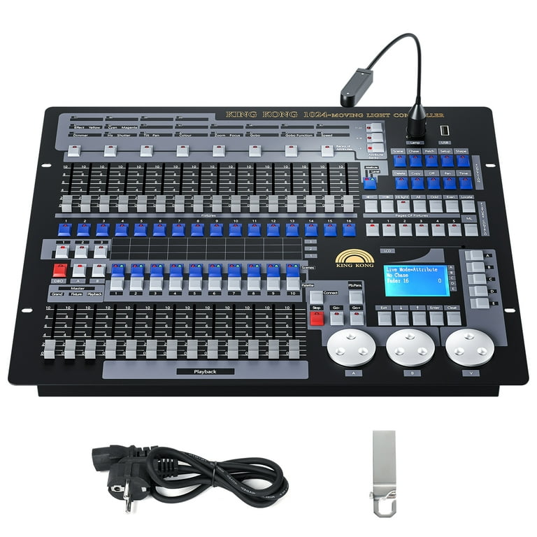 Black Grand Console DMX and MIDI Operator 1024 Channel Light Controller for  Live Concerts KTV DJs Clubs