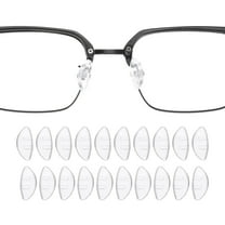 Eyeglass Nose Pad Thickness Anti-Slip Glasses Nose Grips Double Hole Insertion Glasses Nose Pads for Plastic Frames Clear