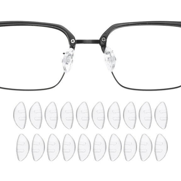 Eyeglass Nose Pad Thickness Anti-Slip Glasses Nose Grips Double Hole Insertion Glasses Nose Pads for Plastic Frames Clear