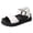 White, variant on Rokment Platform Sandals for Women 2026 Summer Beach Leather Open Toe Wedge Flat Ankle Strap Casual Sandals Comfortable Walking Work Dress Shoes Black Size 6.5