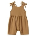 thumbnail image 2 of IBTOM CASTLE Mommy and Me Outfits Solid Color Family Matching Overall Shorts Jumpsuit Romper Summer Clothes for Mother and Daughter 9-12 Months Khaki, 2 of 6