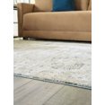 thumbnail image 3 of Signature Design by Ashley Saraland Contemporary 7'10" x 10'2" Machine Woven Medallion Vintage Design Large Area Rug, Medium Pile, Gold, Blue, Beige & Gray, 3 of 4