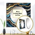 thumbnail image 3 of Designart "Gold Blue Geode Gems Mineral Radiance" Stone Geode Square Mirror For Wall Decor - Large Gold Square Mirror Printed Wall Decor - Traditional Square Living Room Mirror, 3 of 5