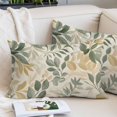 thumbnail image 2 of Sage Green Yellow Botanical Pillow Covers 16"x24", Spring Summer Vintage Soft Brushed Microfiber Breathable Throw Pillow Covers, Decorative Pillowcase with Zipper for Couch Sofa Bedroom Living Room, 2 of 9