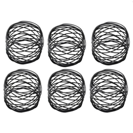 

Decorations Black Napkin Rings Set of 6 Metal Mesh for Weddings Dinner Parties or Every Day Use