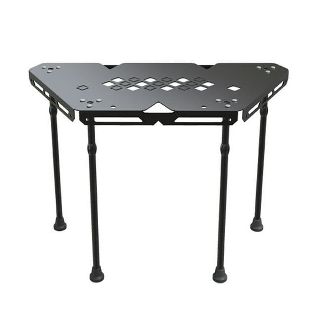 Graflsoa Table de Camping Portable en Alliage d'Aluminium avec Tige d'Extension de 90mm, Hauteur Réglable pour Pique-Niques en Plein Air, Randonnée et Pêche