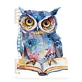 thumbnail image 2 of Owl Book Ring Binder Notebook Journey Note Diary College Ruled Spiral Notebook Study Loose Leaf Paper A5 60 Pages, 2 of 8