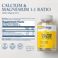 thumbnail image 2 of Solaray Calcium & Magnesium Citrate with Vitamin D-2, 1:1 Ratio | For Healthy Bones, Teeth, Muscle & Nervous System Function | High Absorption | 180 Count, 2 of 6