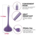 thumbnail image 3 of 11.4 Inch Silicone Soup Ladle Spoon Restaurant Kitchen Scoop Utensil Cooking Supplies Purple, 3 of 7