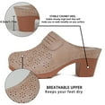 thumbnail image 4 of Decould sylf Mules for Women Closed Toe Slip-on Clogs Comfortable Wedge Sandals, 4 of 7