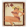 thumbnail image 3 of Ambesonne Pin up Girl Shower Curtain, Diamonds Poker, 69"Wx84"L, Multicolor, 3 of 5