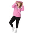 thumbnail image 4 of Hanes EcoSmart Women's Full-Zip Fleece Hoodie Spirited Pink XL, 4 of 4
