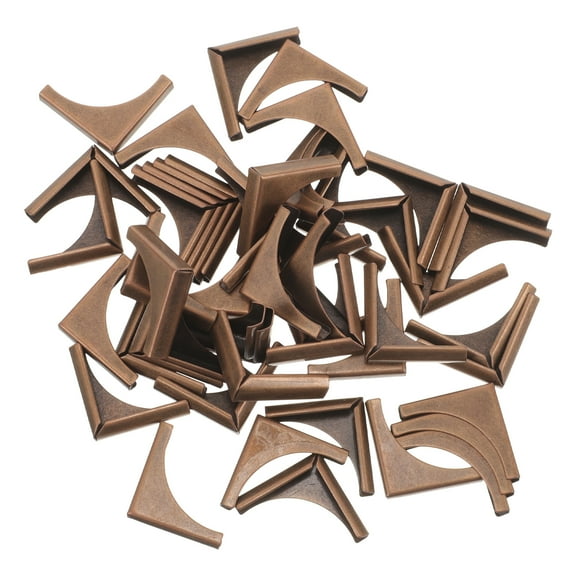 DINHEAROM Vintage Style Iron Book Page Corner Protectors for Notebook Daily Use 50Pcs 0.79x0.13in