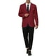 thumbnail image 2 of Abrigo Slim Fit para Hombre Inspire Chic, Blazer de Un Solo Botón, Formal, Color Burdeos, 2 of 7