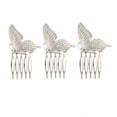 thumbnail image 1 of Ruitasa Peinetas para el cabello de mariposa vintage, 3 piezas Peinetas para el cabello de mariposa Peine para el cabello de mariposa dorada Pinzas para el cabello laterales de metal Tocado nupcial de, 1 of 5