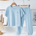 thumbnail image 3 of oqasdz Baby Girl Outfits Children'S Pajamas Air Conditioning Boys' Home Wear Thin Casual Top Pants Clothing Sets Size 12-13 Y, 3 of 3