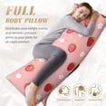 thumbnail image 3 of KLL Ultra Soft Microfiber Body Pillow Cover/Pillowcases 20"x54" with Hidden Zipper Closure-Strawberries, 3 of 5