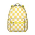 thumbnail image 1 of Striped and Checkered Fusion Backpack Moroccan Geometric Plaid Print Fashion School Bag for Students, 1 of 6