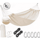 thumbnail image 1 of Hamaca Algodón Para Jardín Camping Exterior Portátil Mueble Beige, 1 of 5