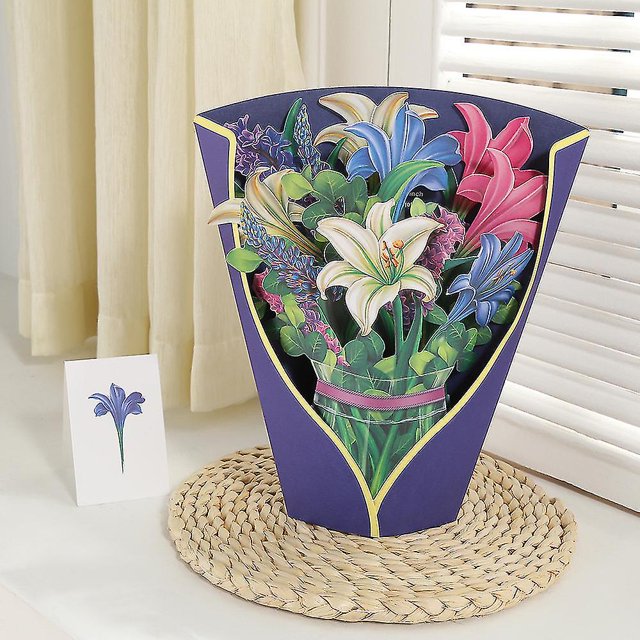 Tarjeta De Felicitación Emergente YONGSHENG Ramo De Flores Para Regalo Del Día De La Madre