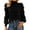 Black, variant on Blmnix Green Soft Tops for Women Long Sleeve Casual Solid Silk Puff Sleeve Blouse Girls Blouses Pretty