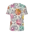 thumbnail image 2 of Daiia Skull and Flowers Mens Baseball Jersey Button Down Shirts Short Sleeve Sports Uniforms-X-Large, 2 of 9