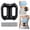 Black, variant on Electric Fascia Ring Massager, Rechargeable Dual-Ring Vibration Massage Tool with Adjustable Strap, Full Body Fascia Massager for Abdomen Waist Back Legs Shoulders Home Office Travel Use, Black