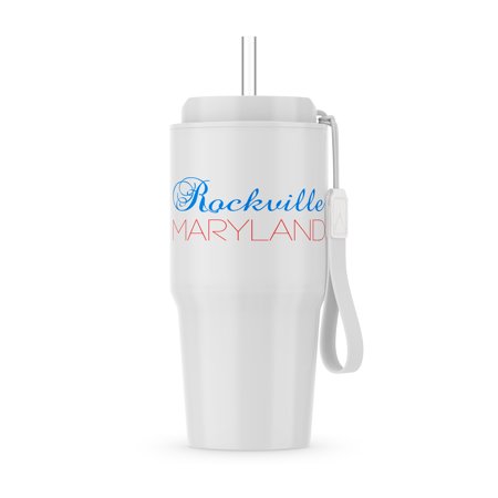Rockville, Maryland Blue, Red Text. Patriotic Home Town Design, 20oz Tumbler